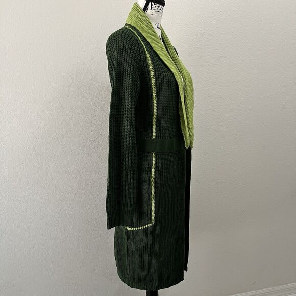 NWT Green Long Cardigan MEDIUM Shein X - Picture 2 of 4